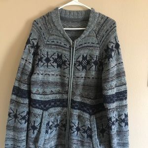 Winter Cardigan Sweater L